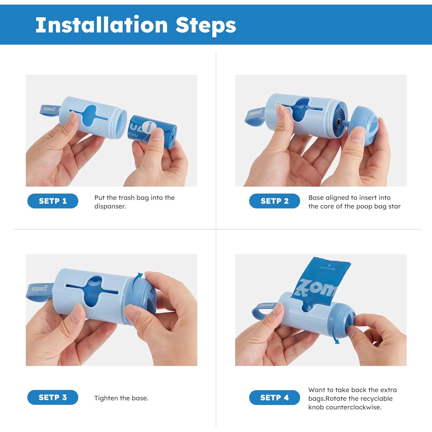 Bolsas de Excremento para Perro ZOMISIA 105 Contador Lavanda