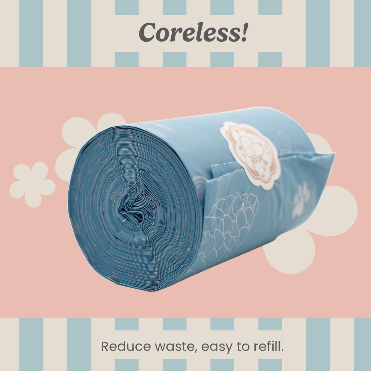 Bolsas de Excremento Peony Celeste 120 Unidades Azul 22.86x33.02 cm