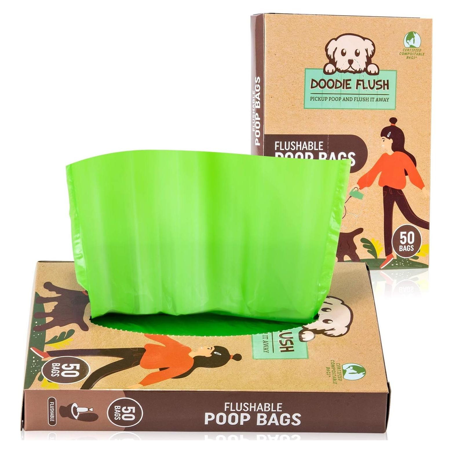 Bolsas para Excremento de Perro Doodie Flush - 50 Unidades