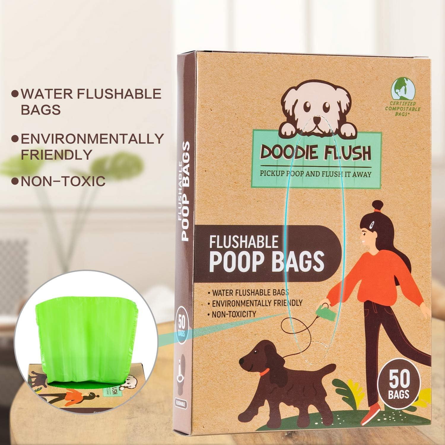 Bolsas para Excremento de Perro Doodie Flush - 50 Unidades