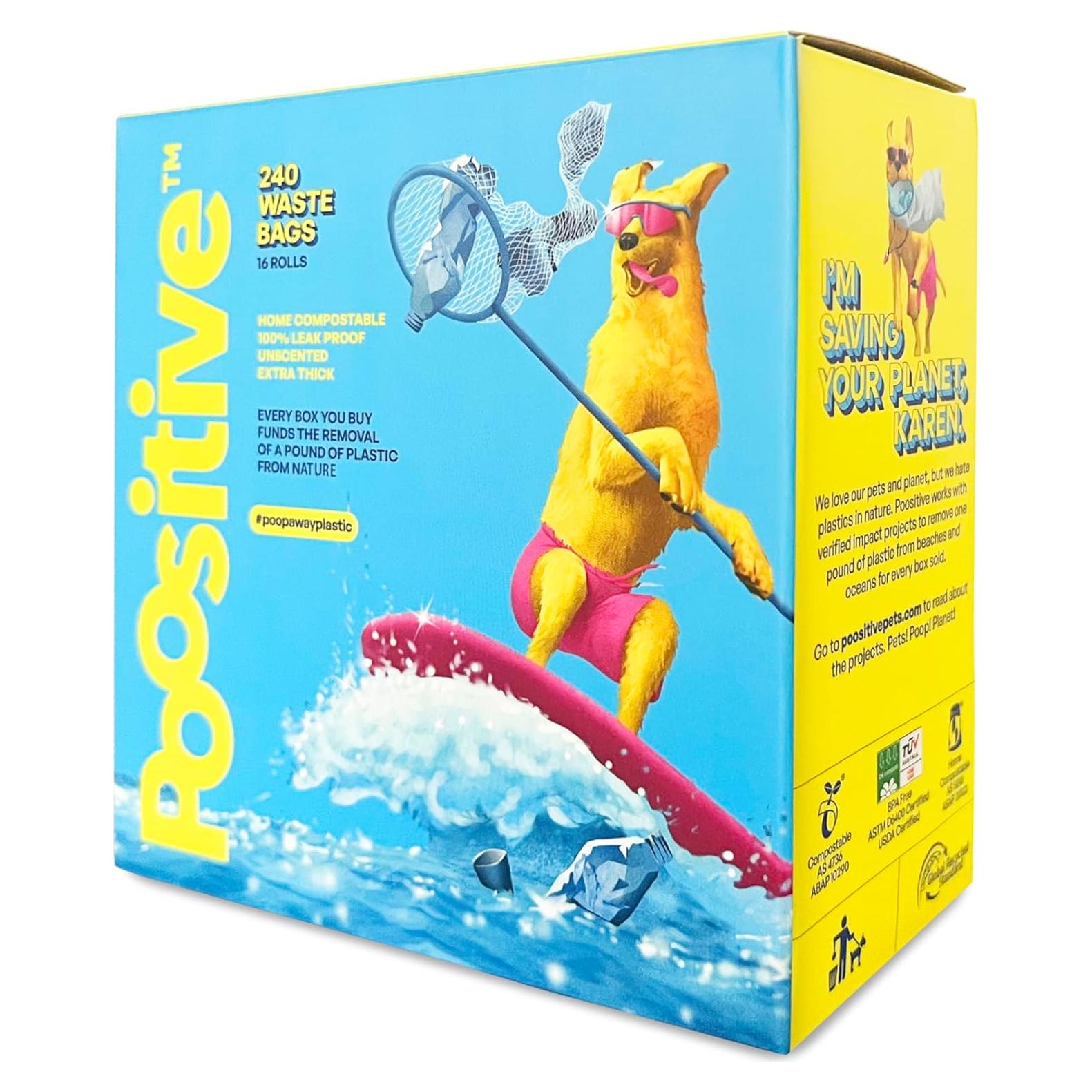 Bolsas de Poop Compostables Poositive 240 Unidades 22.86x33.02cm