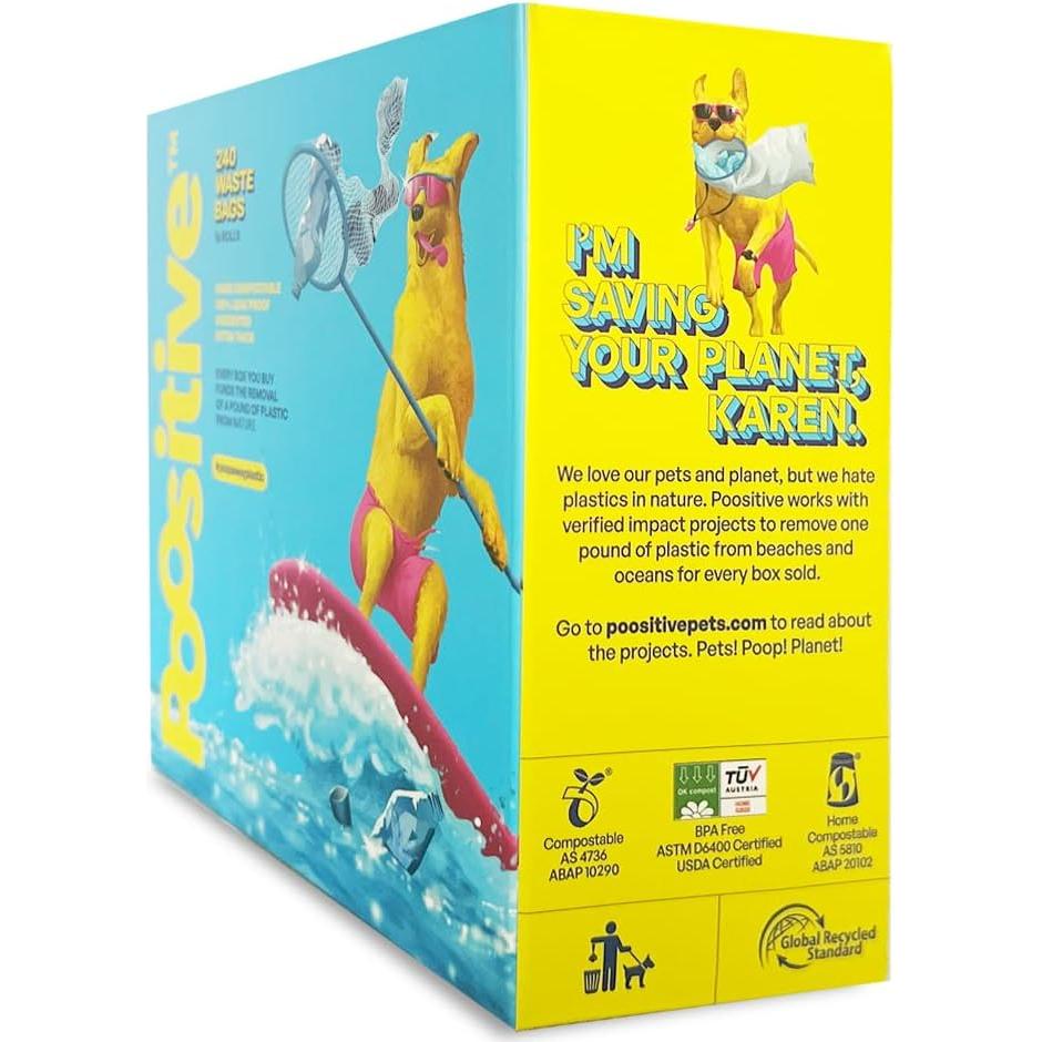 Bolsas de Poop Compostables Poositive 240 Unidades 22.86x33.02cm