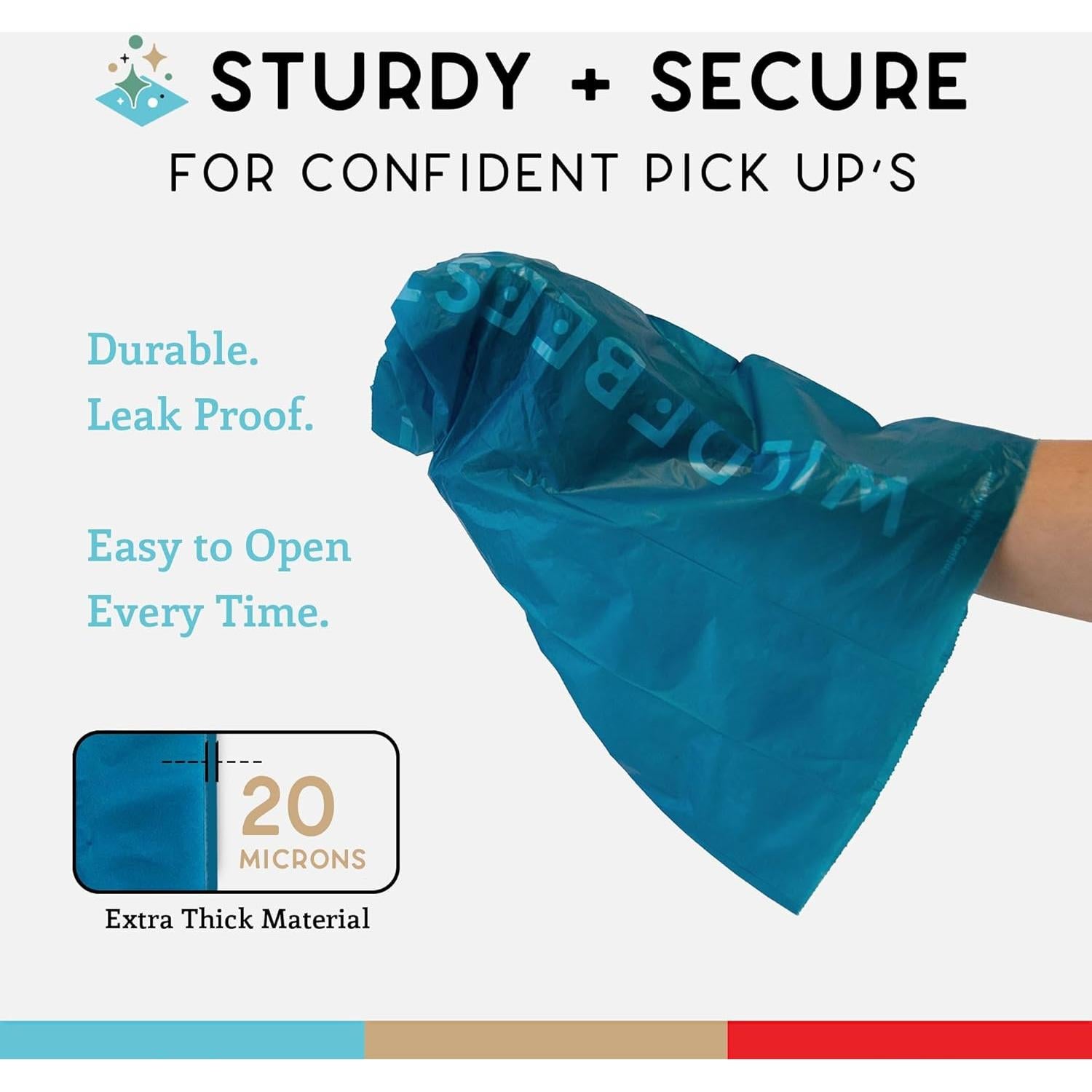 Bolsas de Poop Biodegradables Wildebeest 120 Unidades Sin Fragancia