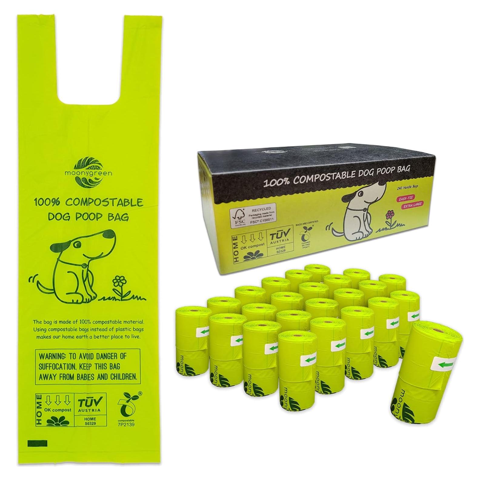 Bolsas de Excremento Compostables Moonygreen 240 Unidades
