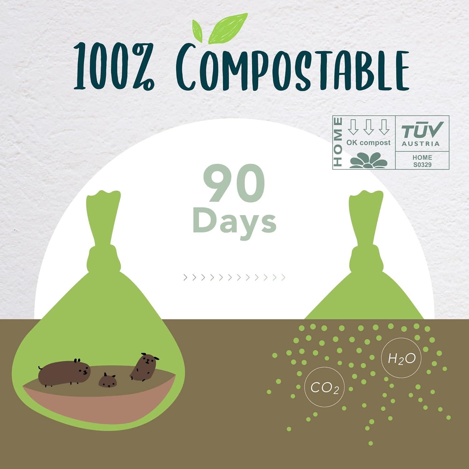 Bolsas de Excremento Compostables Moonygreen 240 Unidades