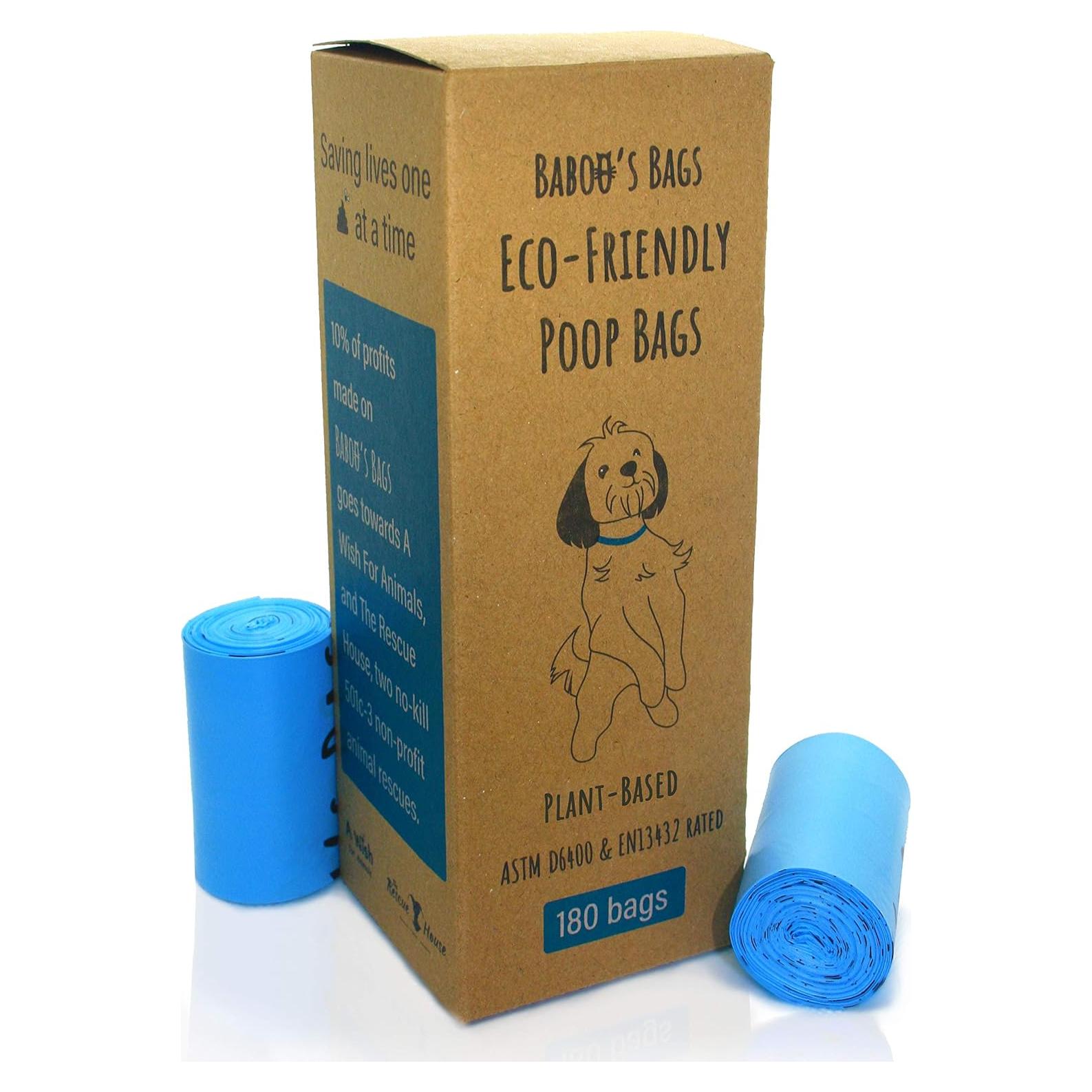 180 Bolsas Biodegradables Baboo para Excremento de Perros