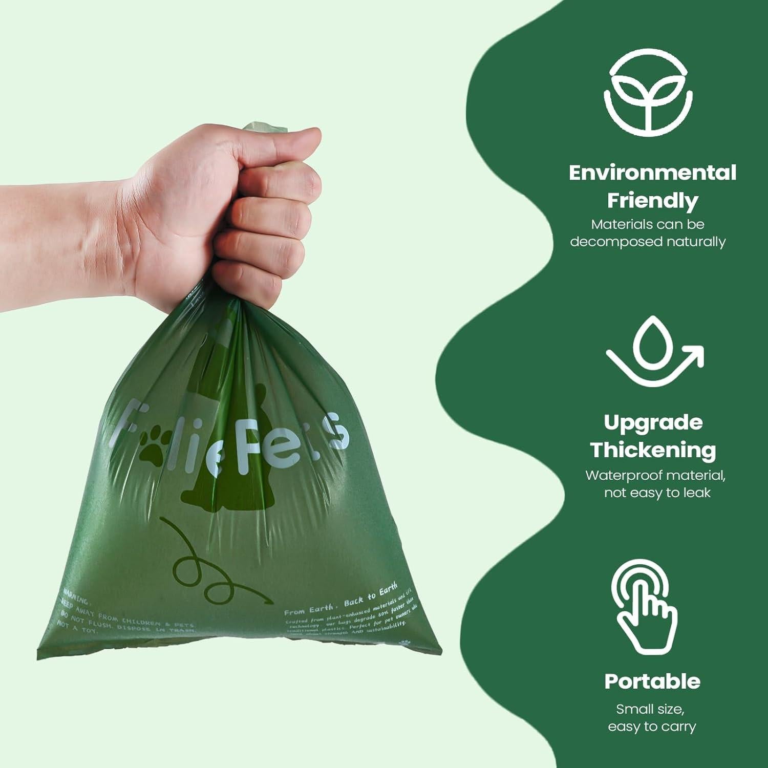 Bolsas de Excremento para Perros FoliePets 270 Cuentas 23x33 cm