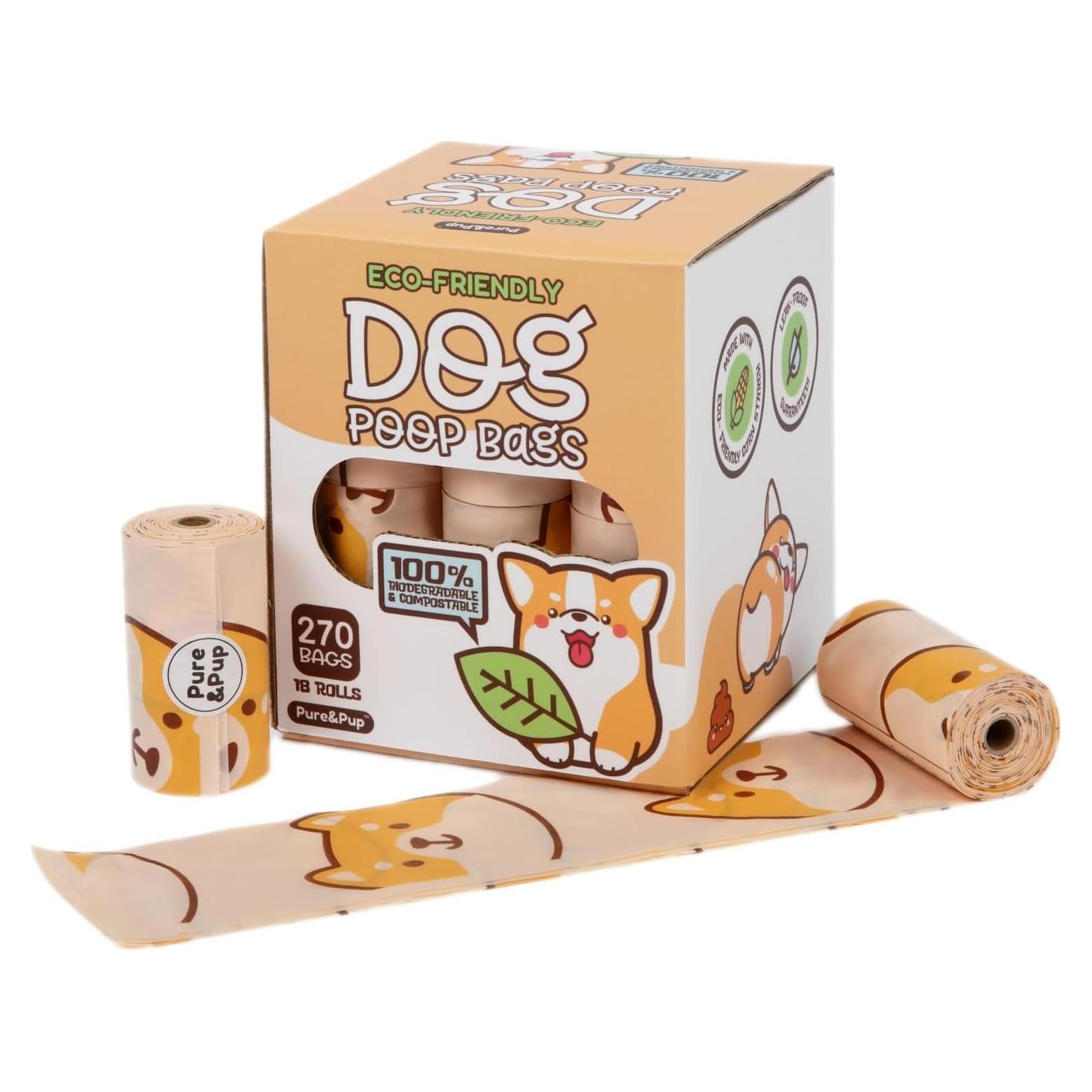 Bolsas de Poop Compostables Pure & Pup - 270 Unidades