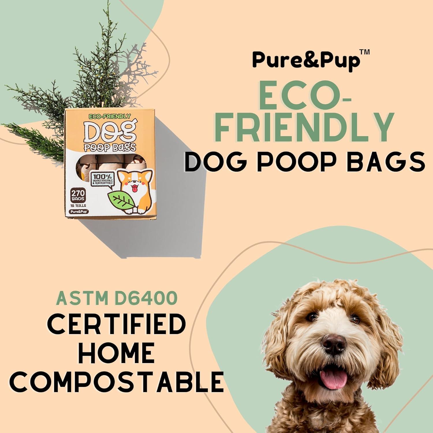 Bolsas de Poop Compostables Pure & Pup - 270 Unidades