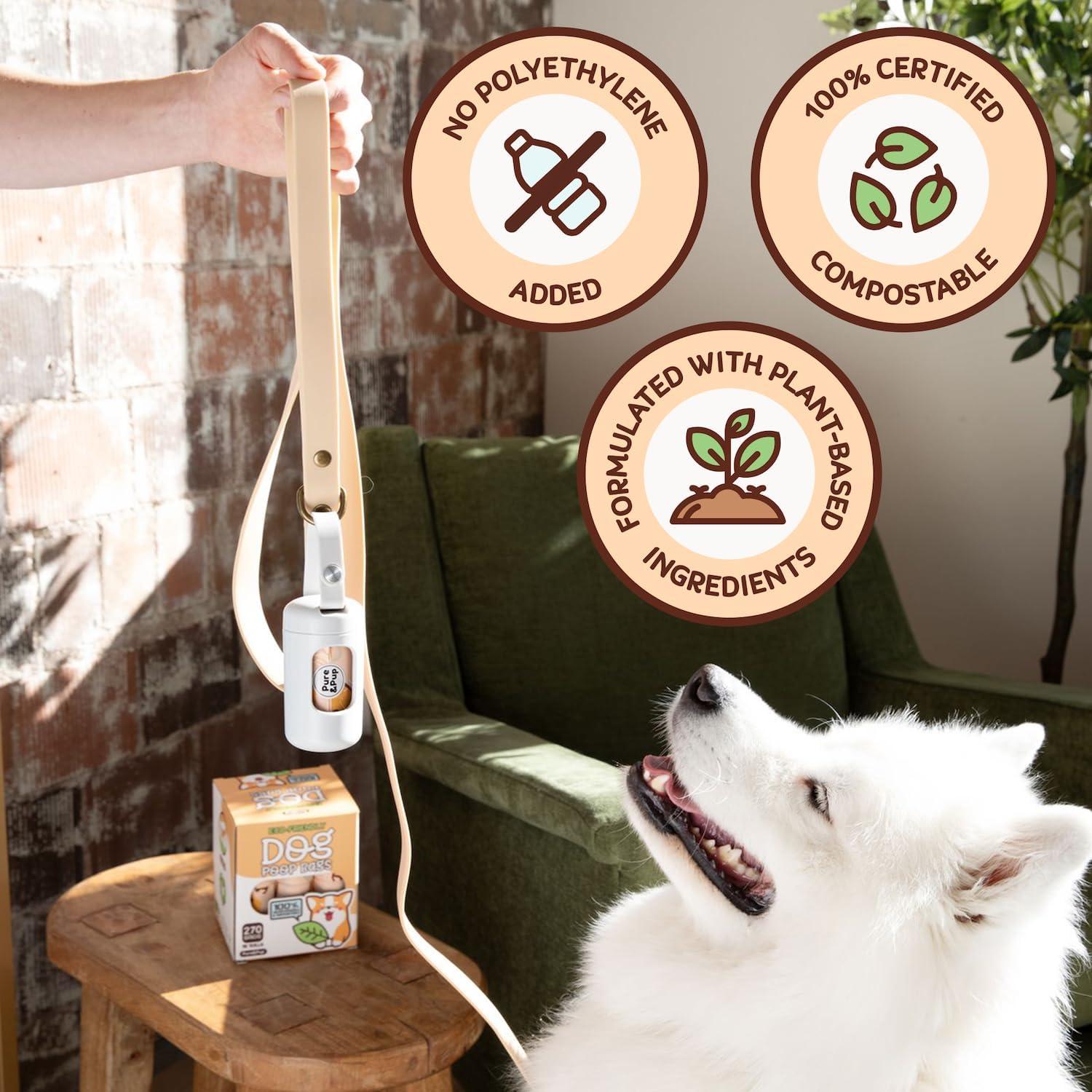 Bolsas de Poop Compostables Pure & Pup - 270 Unidades