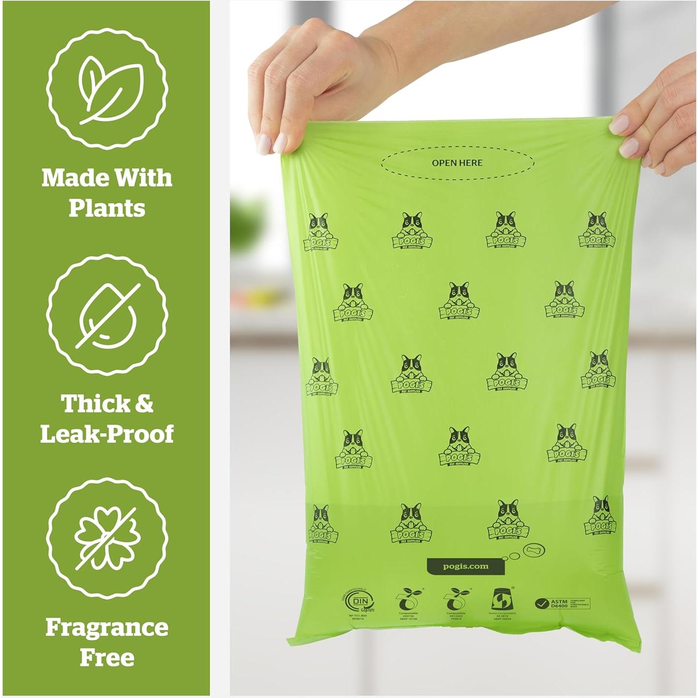 Bolsas Compostables Pogi Extra Grandes 300 Unidades 22.86x34.29cm