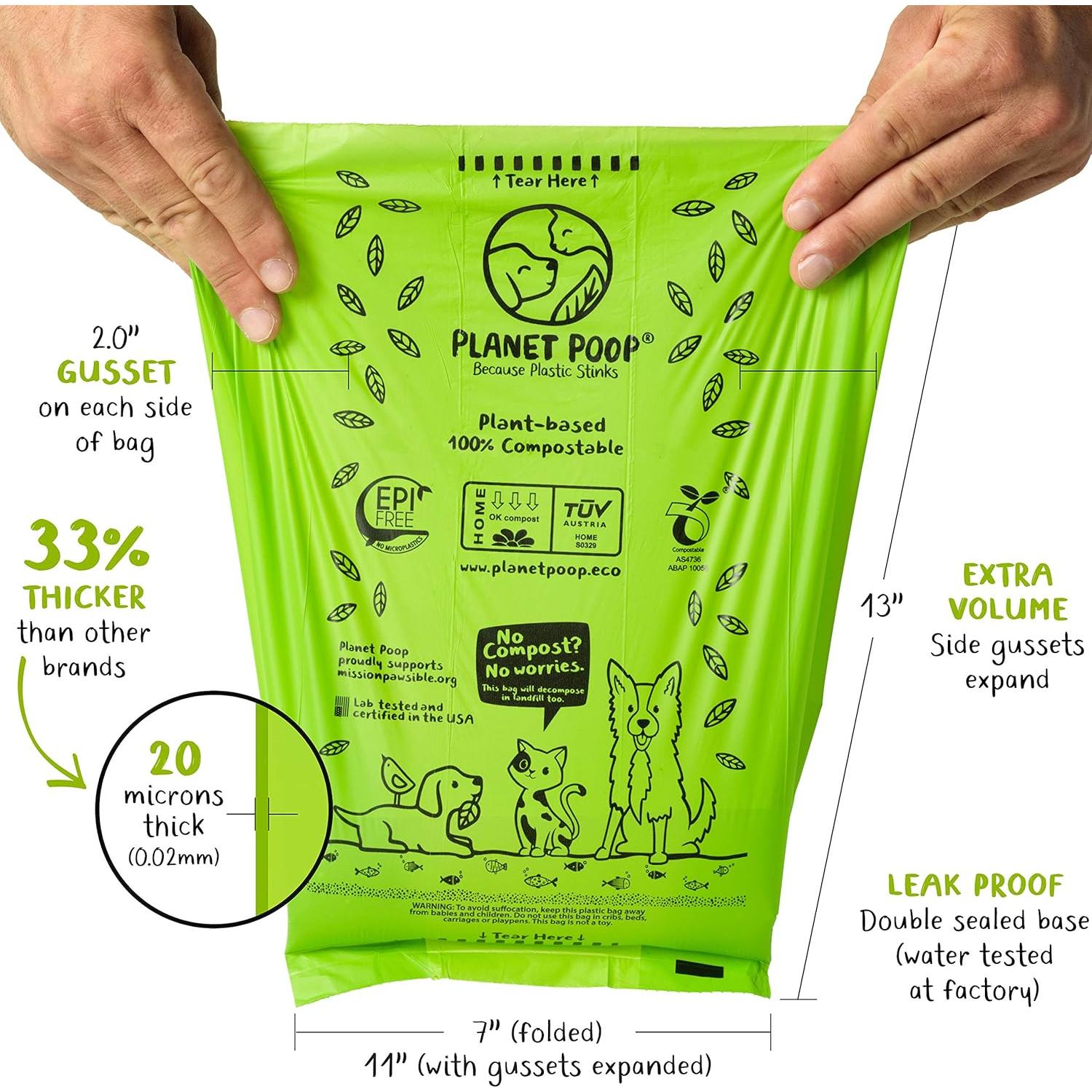 Bolsas Compostables para Desechos de Perro Planet Poop 200 Unidades