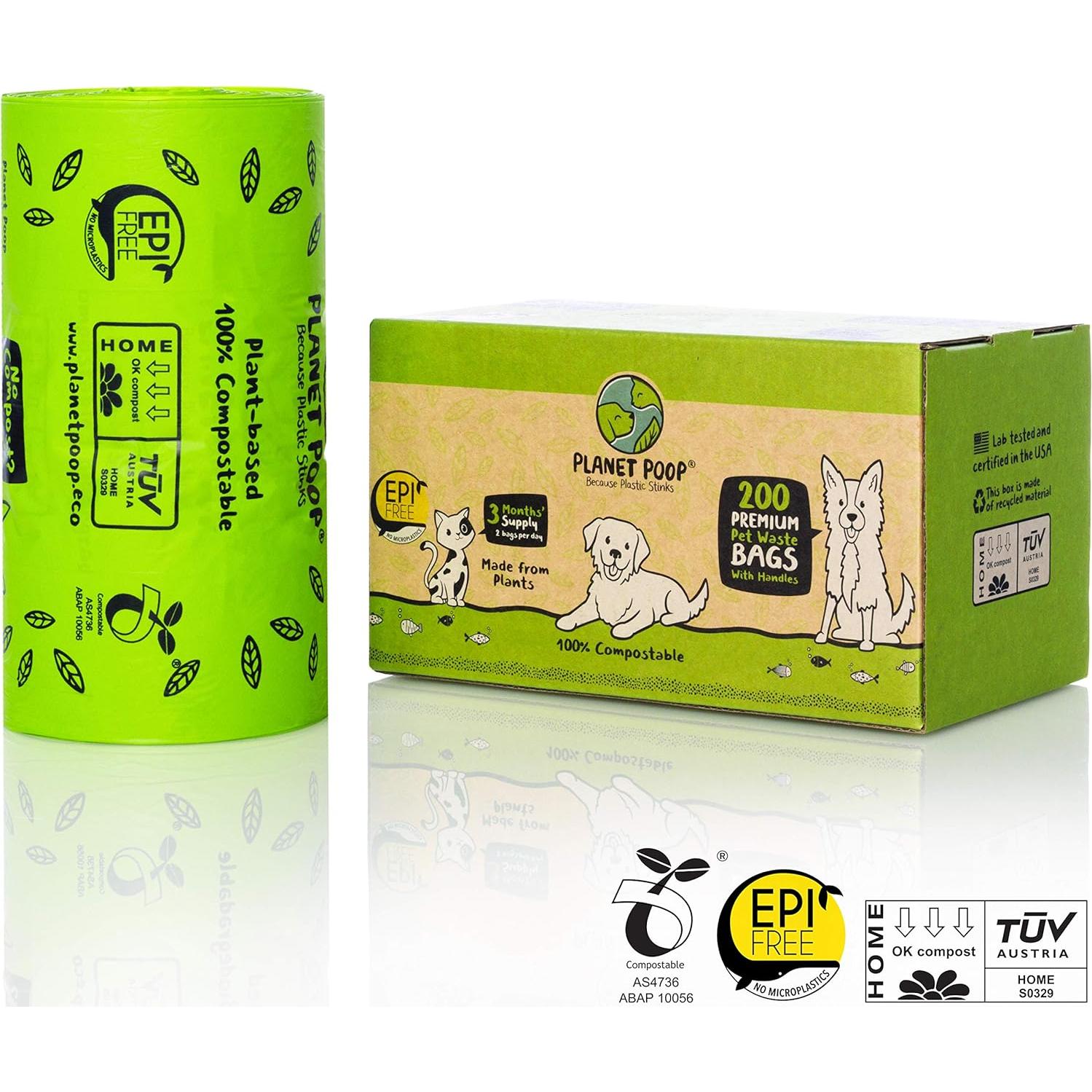 Bolsas Compostables para Desechos de Perro Planet Poop 200 Unidades