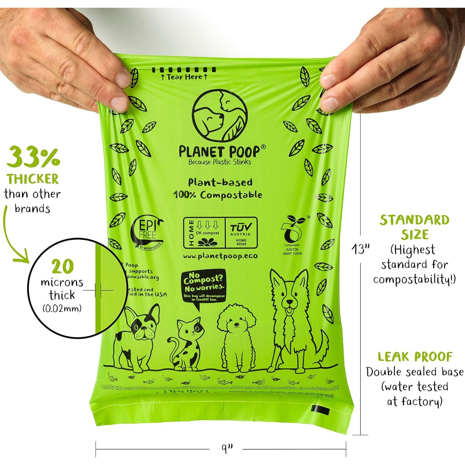 Bolsas Compostables para Perros Planet Poop - 60 Unidades