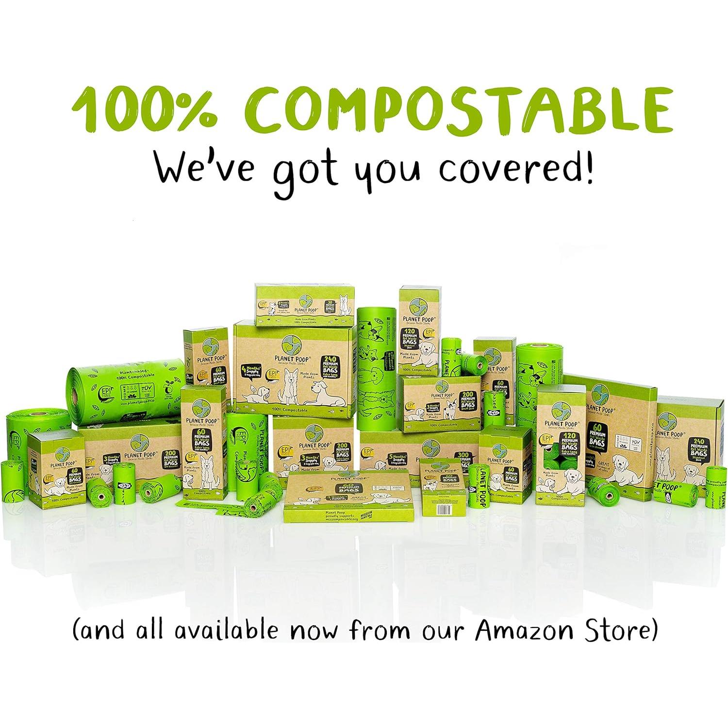 Bolsas Compostables para Perros Planet Poop - 60 Unidades