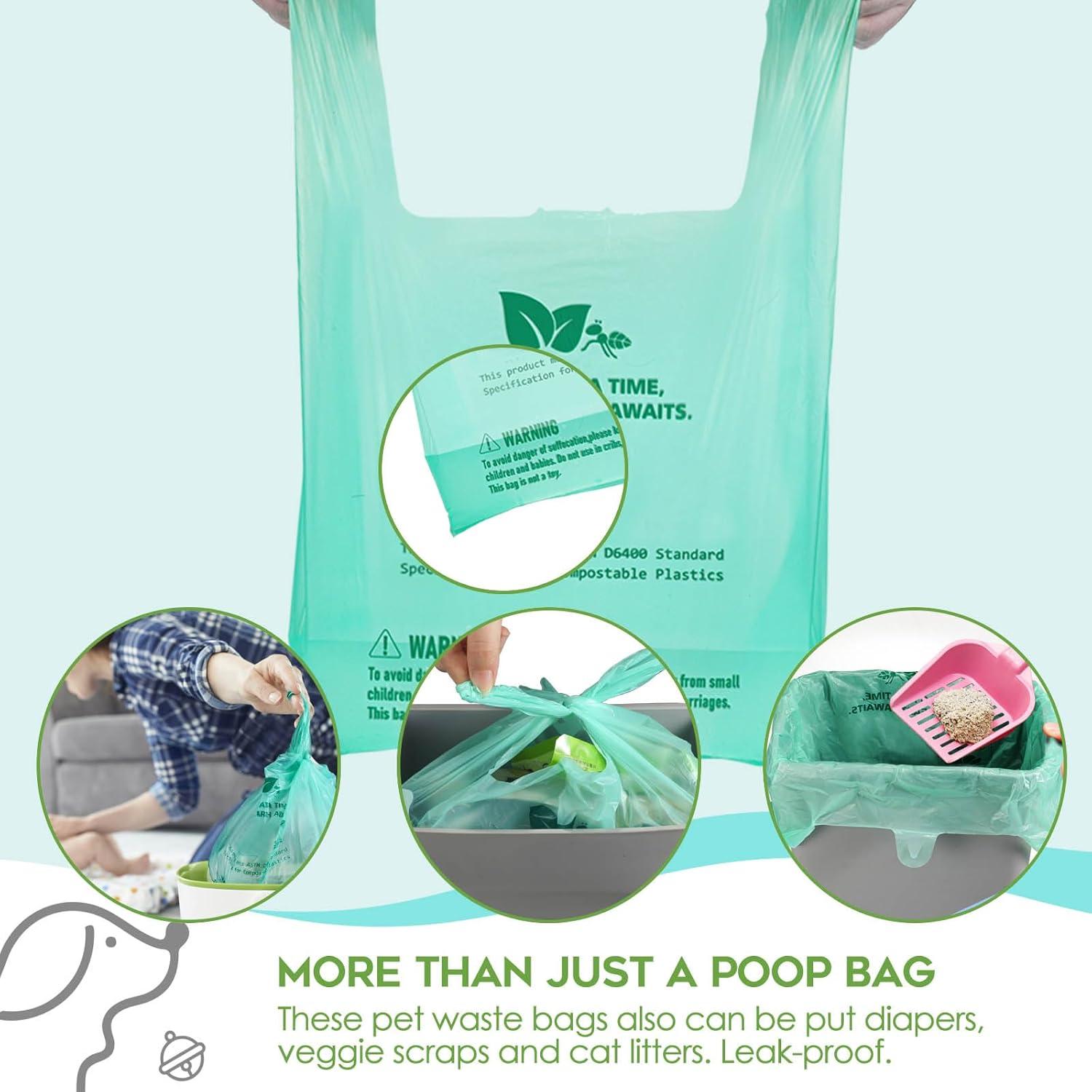 Bolsas de Poop Biodegradables AYOTEE 50 Piezas 30x49cm