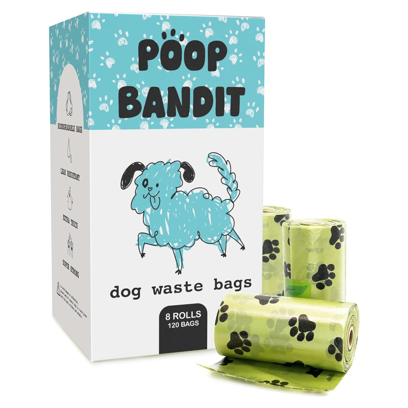 Bolsas de Poop Biodegradables Poop Bandit 120 Unidades Ecológicas