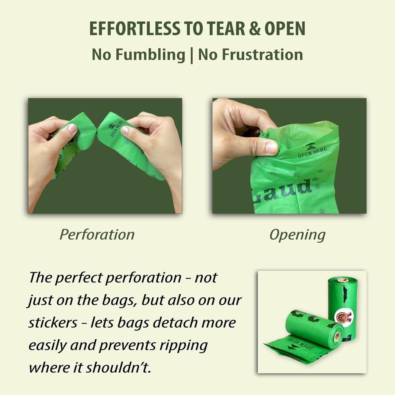 Bolsas Compostables para Desechos de Mascotas PetLaud - 60 Unidades