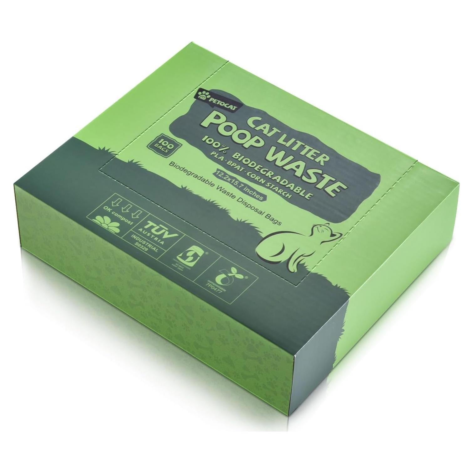 Bolsas de Arena para Gatos PETOCAT 100% Biodegradables 100 Unidades