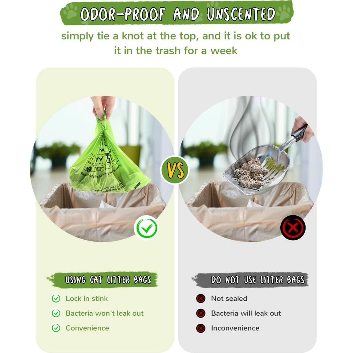 Bolsas de Arena para Gatos PETOCAT 100% Biodegradables 100 Unidades