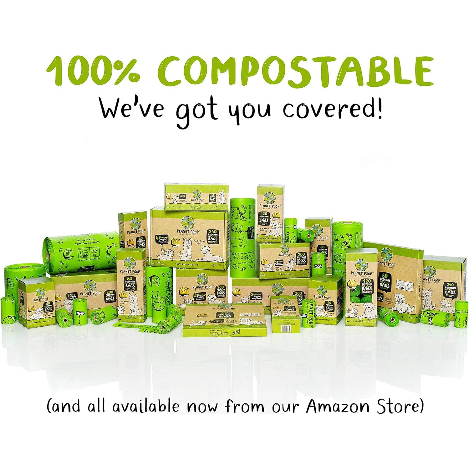 Bolsas de Basura Compostables para Perros Planet Poop 120 Unidades