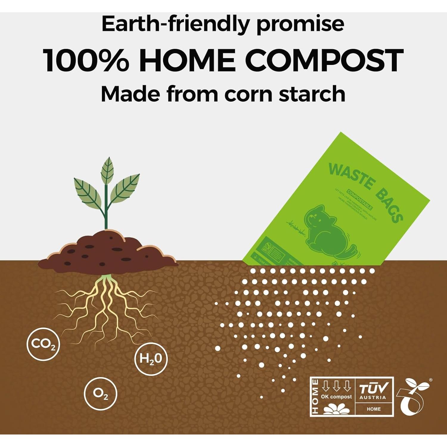 Bolsas de caca compostables DOGGO DOUG 120 unidades aroma lavanda