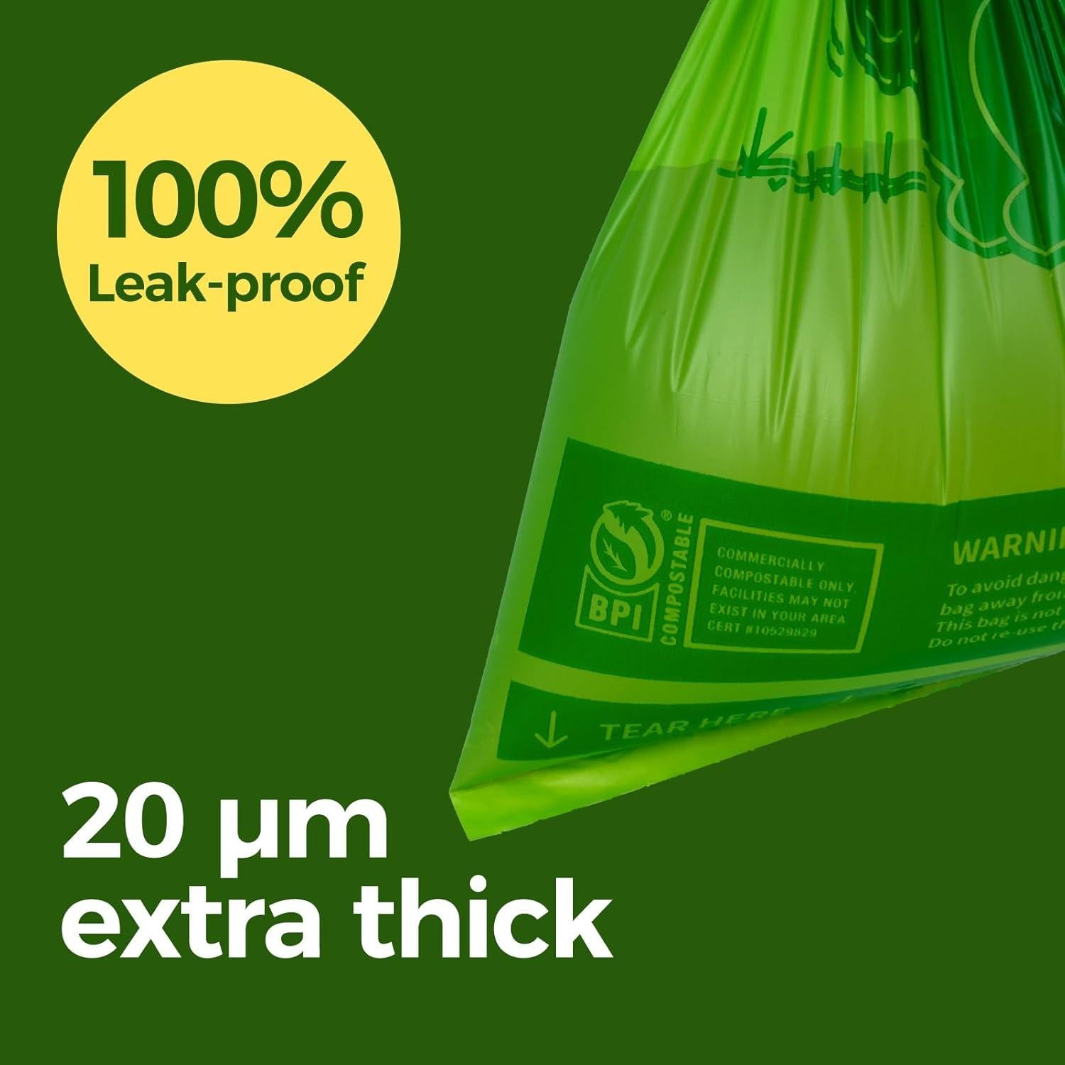 Bolsas de caca compostables DOGGO DOUG 120 unidades aroma lavanda