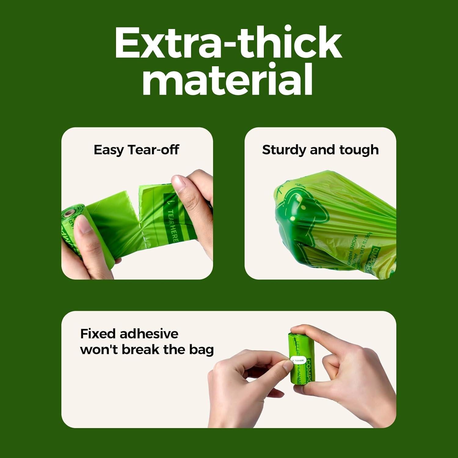 Bolsas de caca compostables DOGGO DOUG 120 unidades aroma lavanda