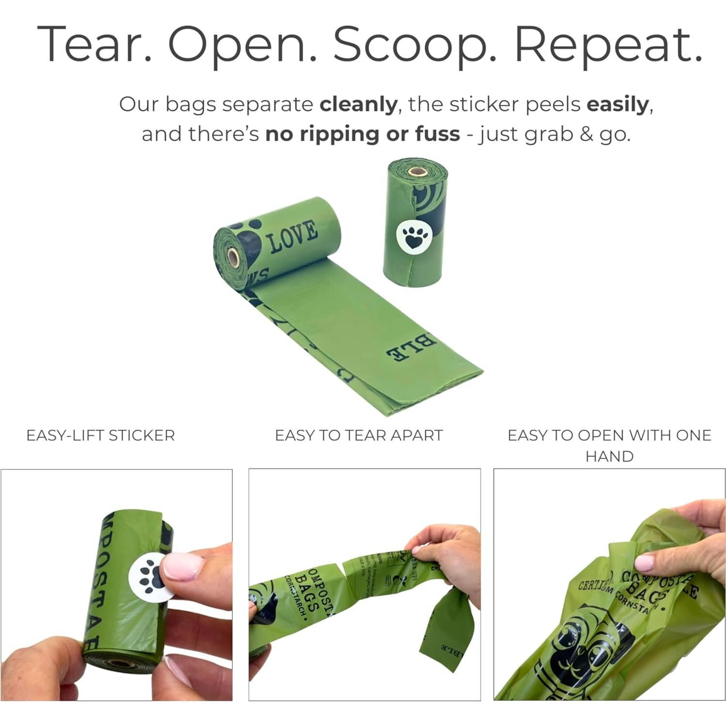 Bolsas de Excremento Compostables ECOLOVE PAWS 240 Unidades