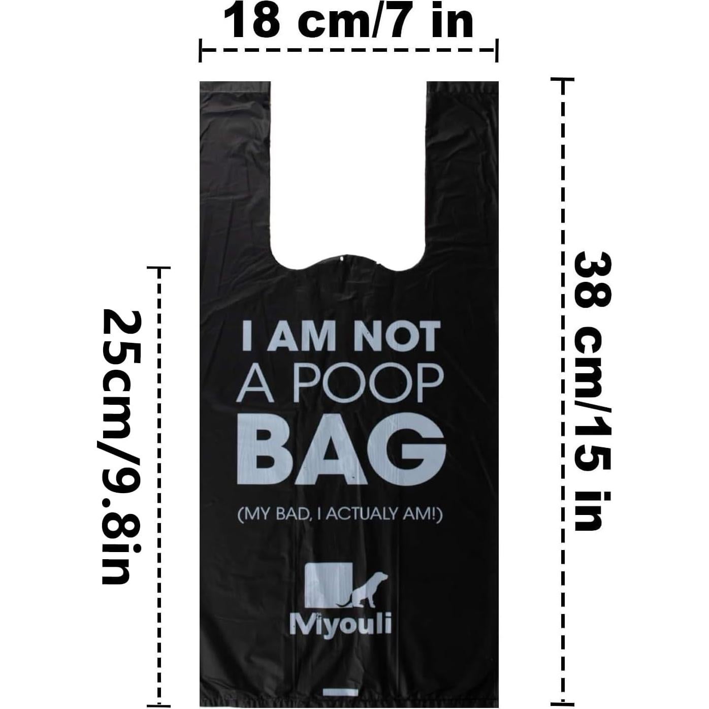 300 Bolsas de Desechos para Mascotas Miyouli Negras Ecológicas