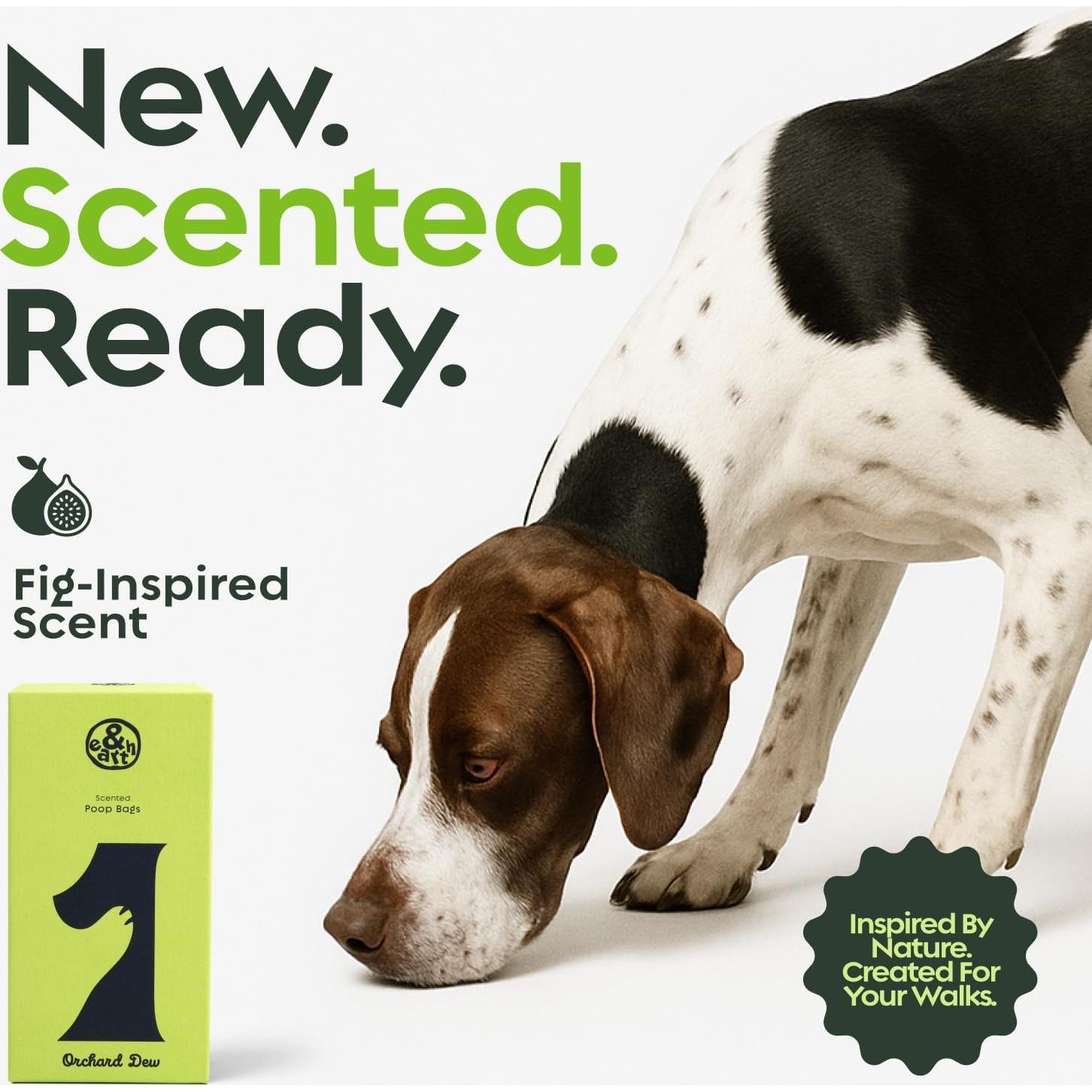 Bolsas de Poop para Perros earth, 120 Unidades, Aroma a Higo