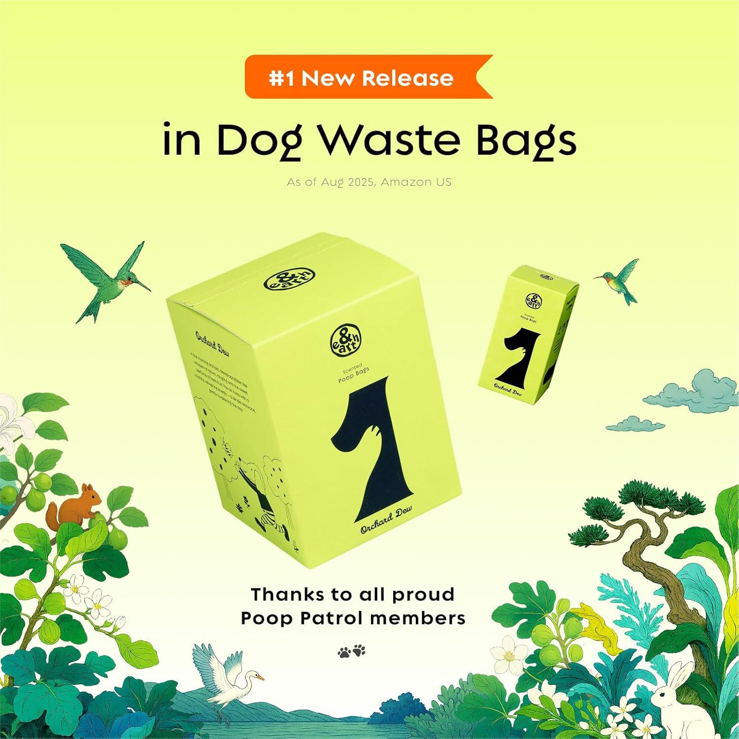Bolsas de Poop para Perros earth, 120 Unidades, Aroma a Higo