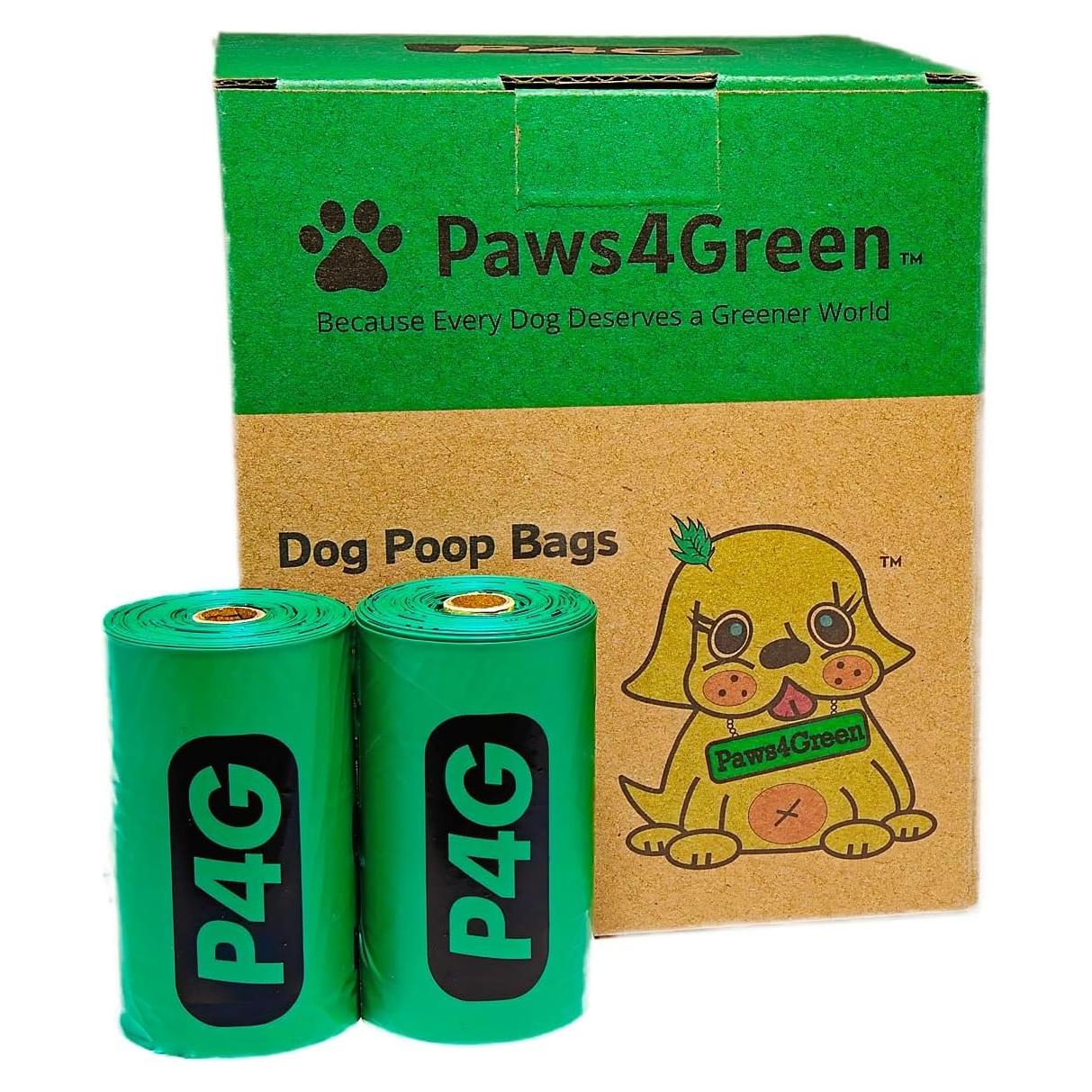 Bolsas de Excremento Compostables Paws4Green 270 Conteo 20 Micrones