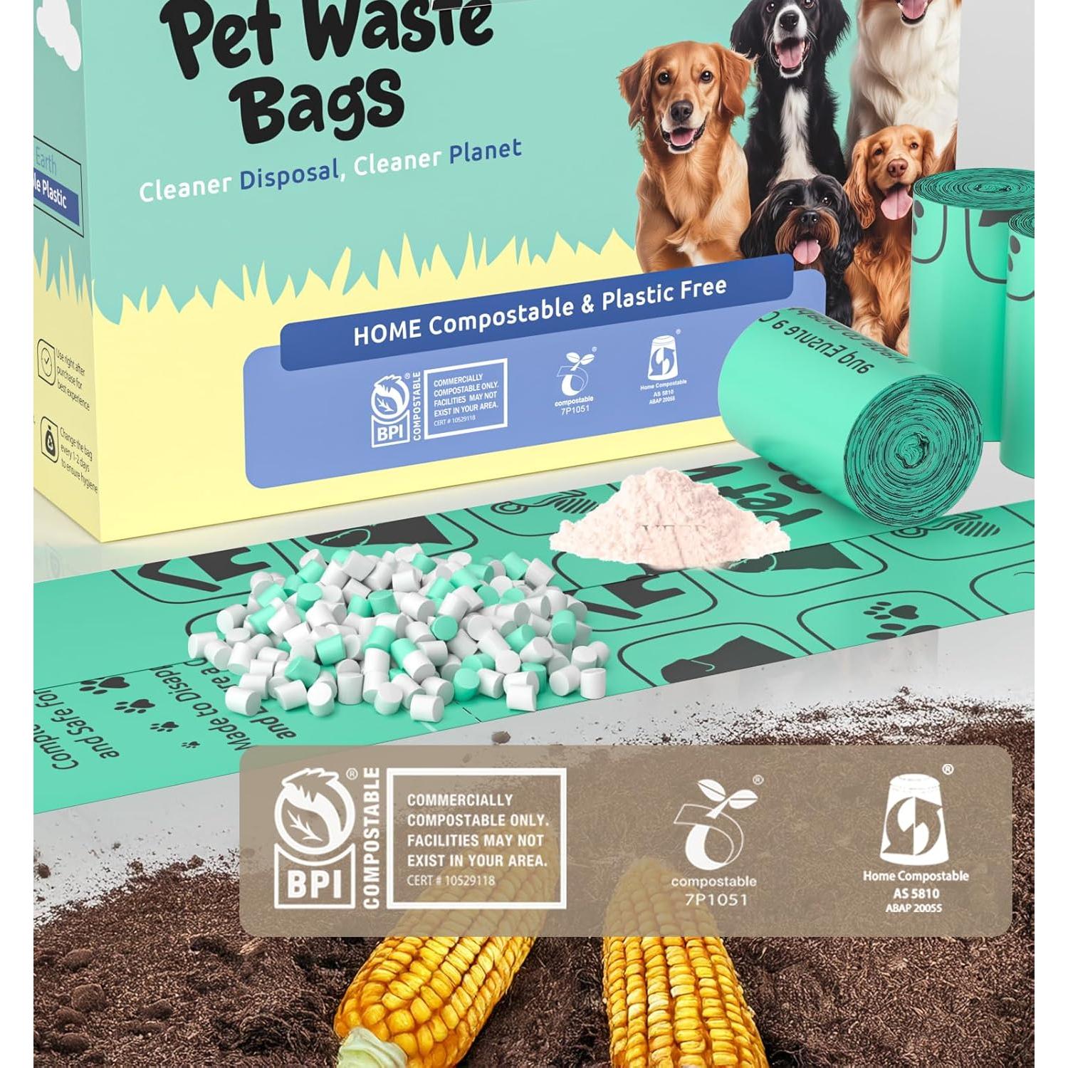 Bolsas Compostables para Perros AYOTEE 280 Unidades 20 Micrones