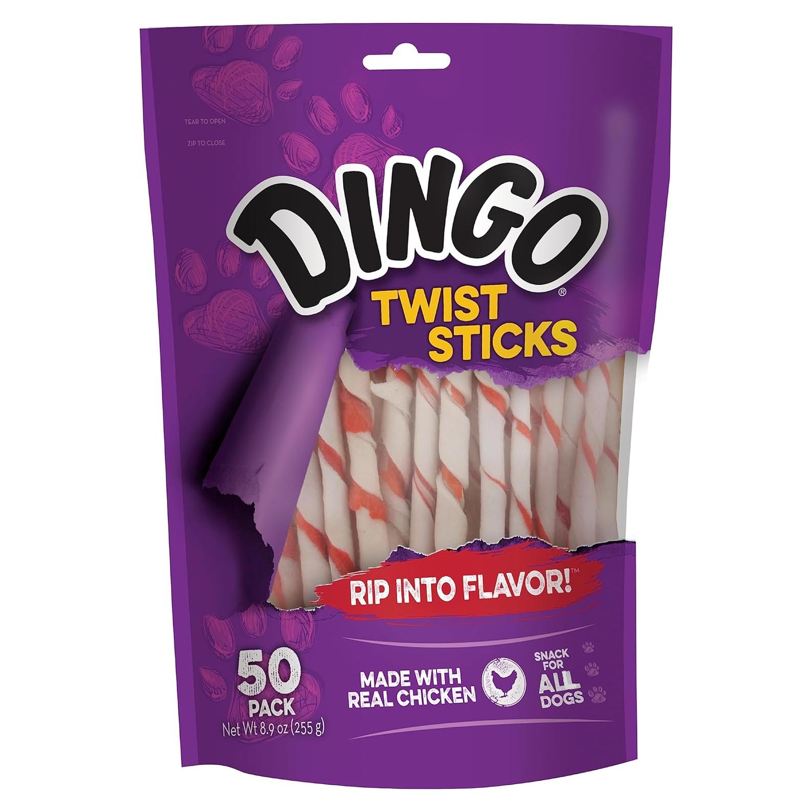 Dingo Twist Sticks 50 Unidades - Palitos Retorcidos de Pollo Real
