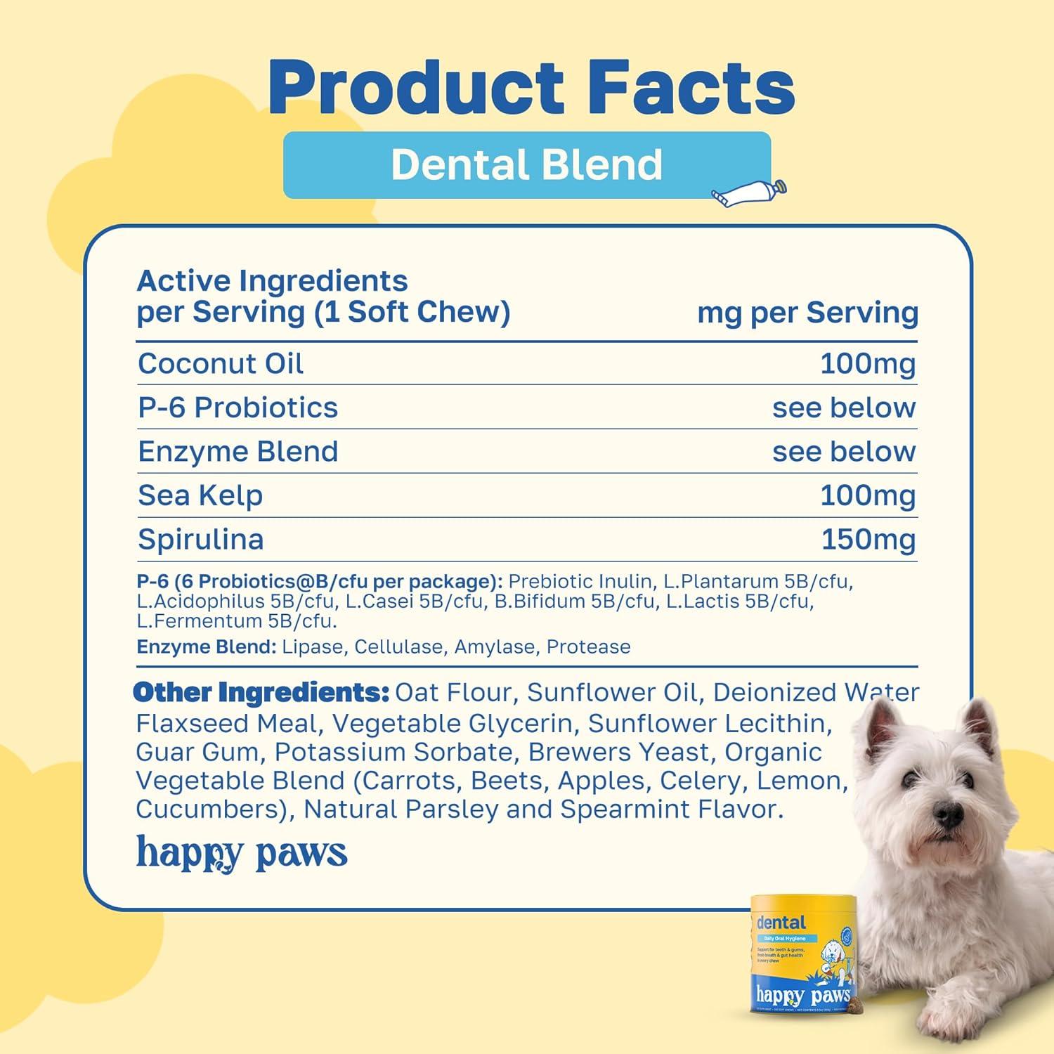 Masticables Dentales Happy Paws 100 Unidades Sabor Menta