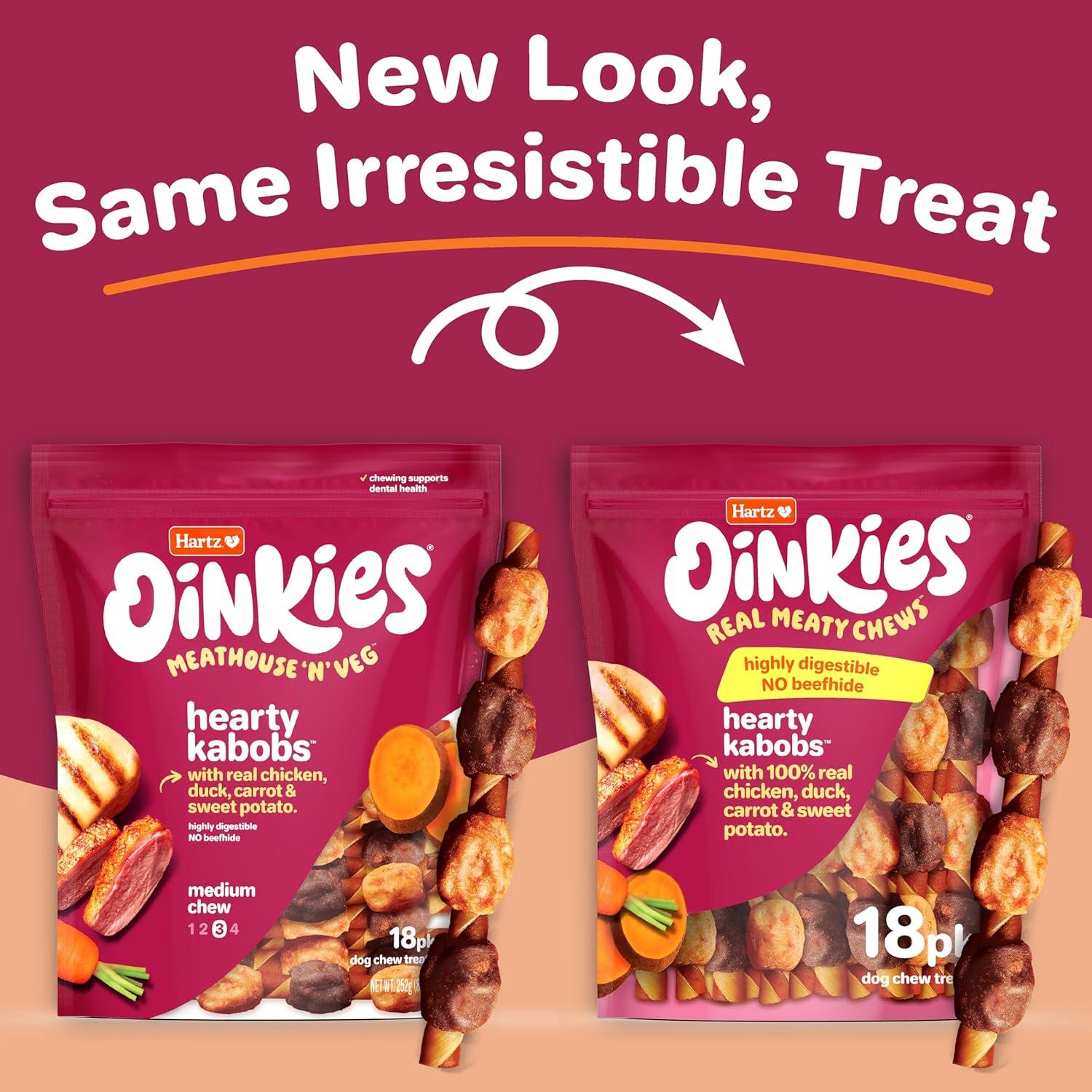 Golosinas para Perros Hartz Oinkies Hearty Kabob 18 Unidades