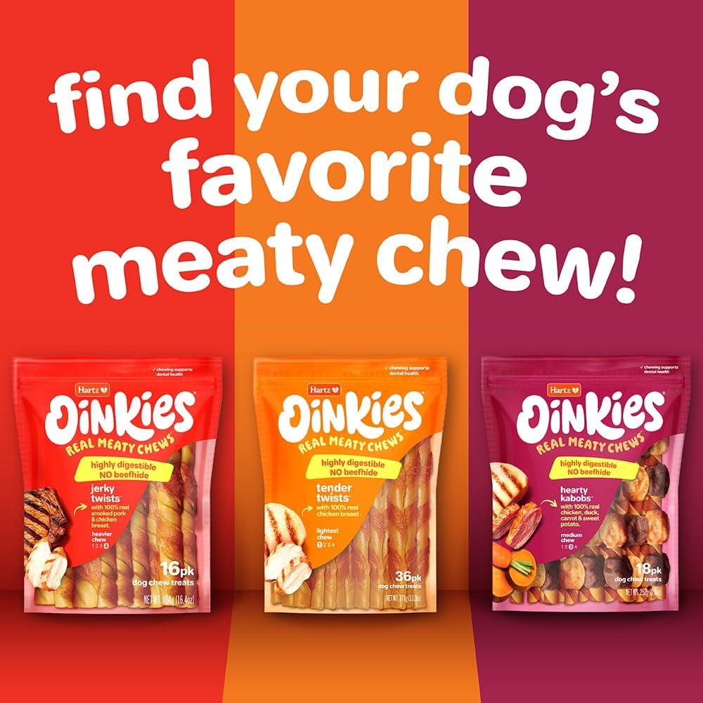 Golosinas para Perros Hartz Oinkies Hearty Kabob 18 Unidades