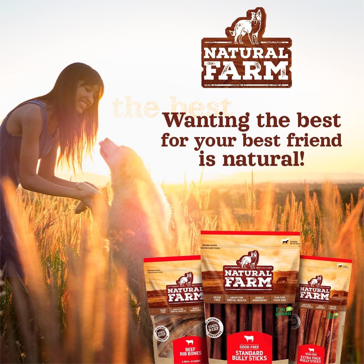 Tráqueas de Res Natural Farm 30.48 cm - 8 Paquete Masticables