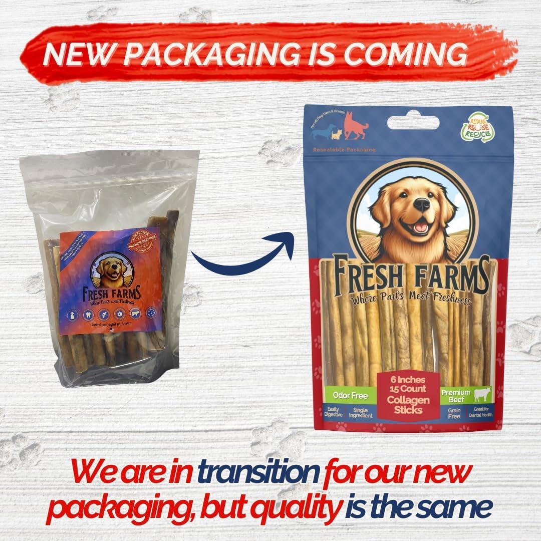 Palitos de Colágeno Natural Fresh Farms 15 cm - Masticables Saludables