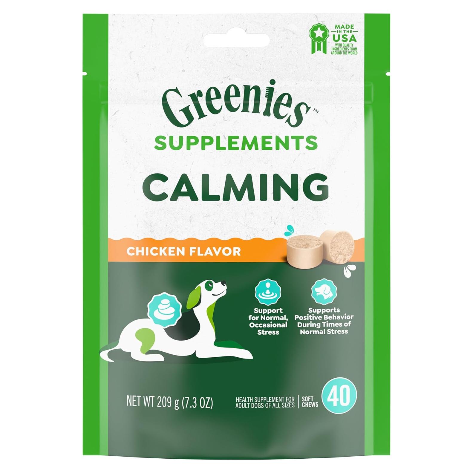 Suplementos Calmantes Greenies para Perros Sabor Pollo 207 g