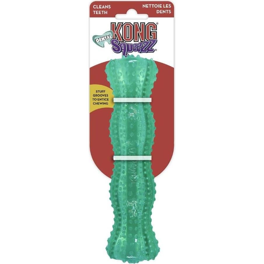 KONG Squeezz Dental Stick - Juguete Dental para Perros Medianos/Grandes
