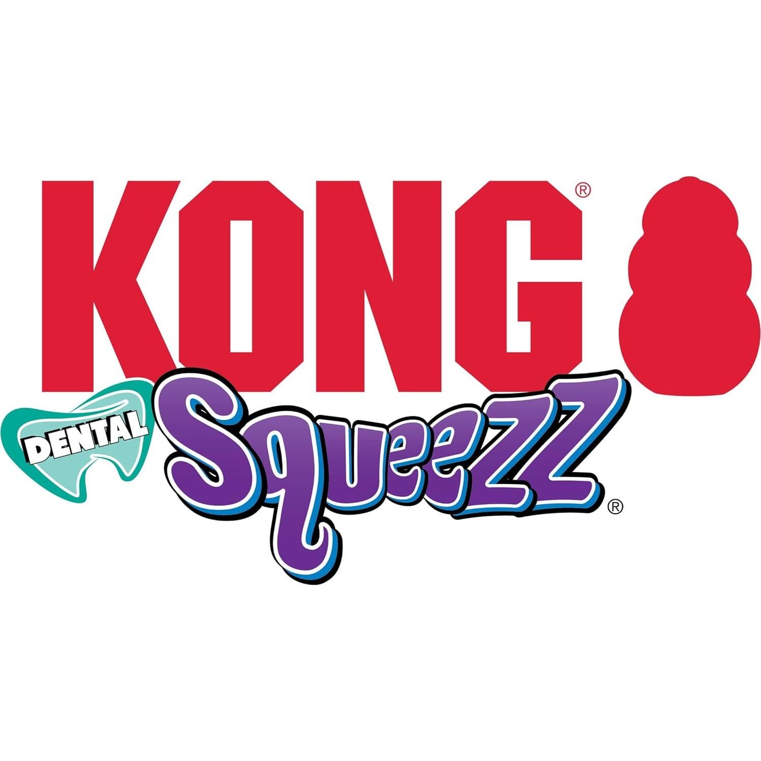 KONG Squeezz Dental Stick - Juguete Dental para Perros Medianos/Grandes