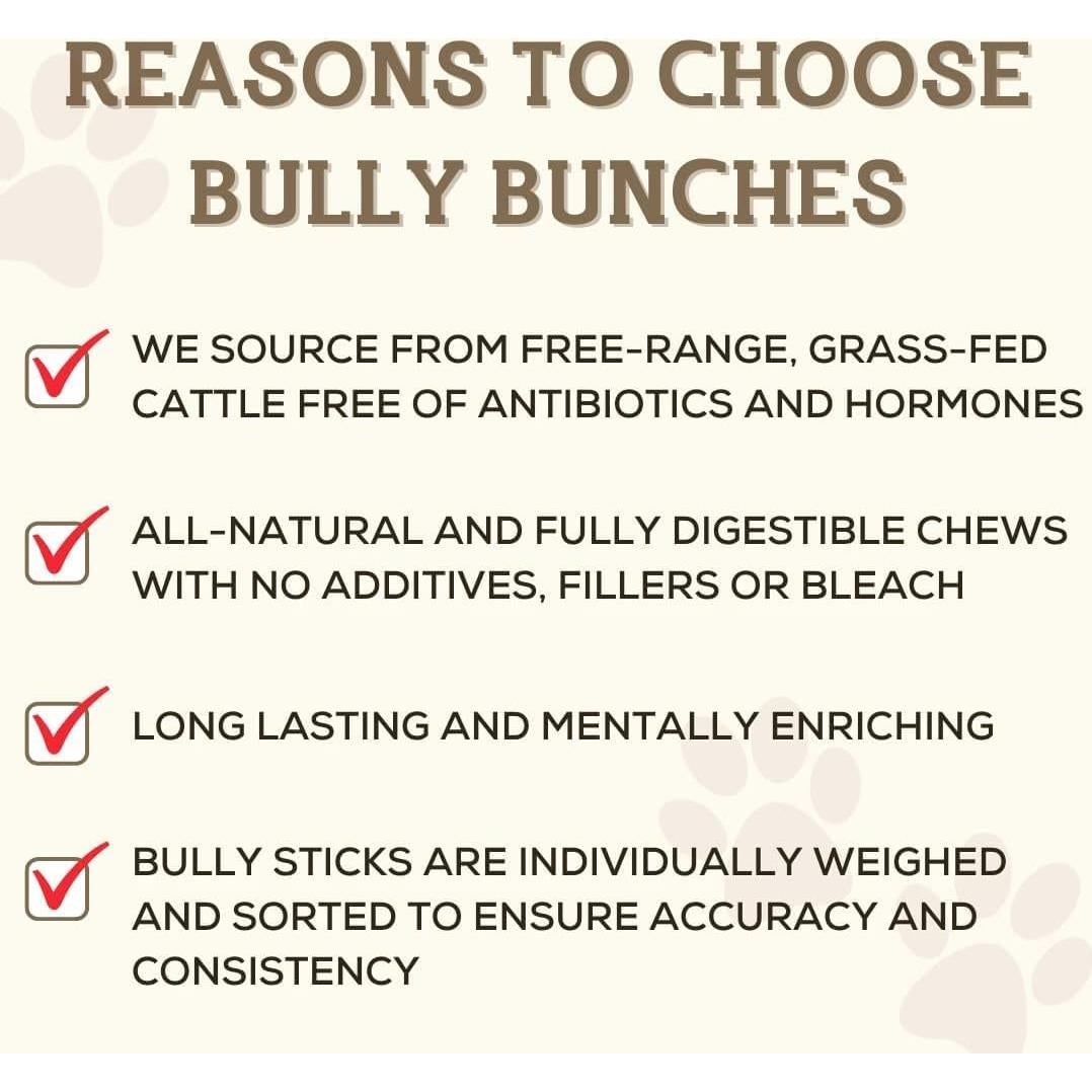 Bully Bunches Bully Sticks 15.24 cm Sin Olor para Perros