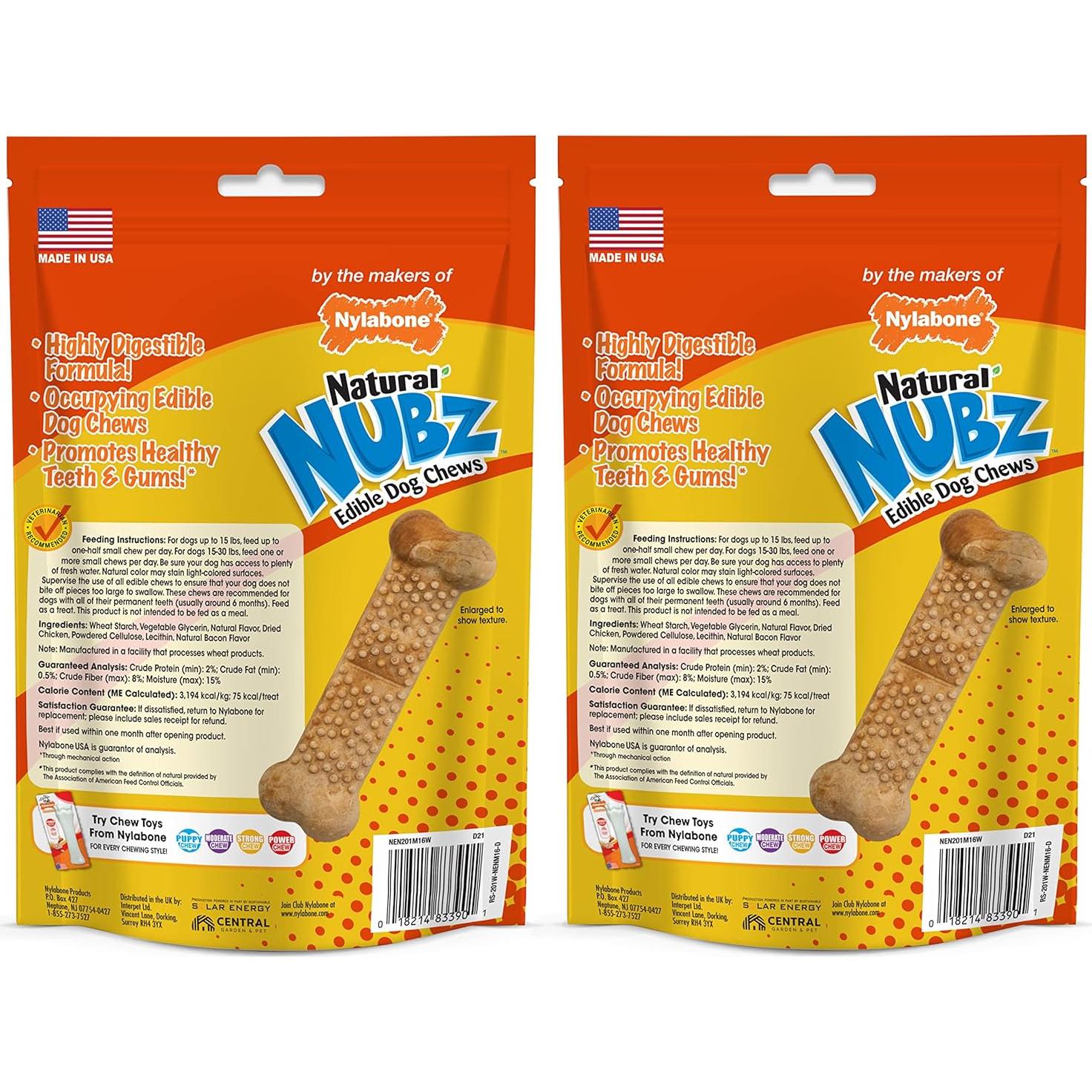 Premios Masticables Nylabone Natural Nubz Pollo 32 Unidades