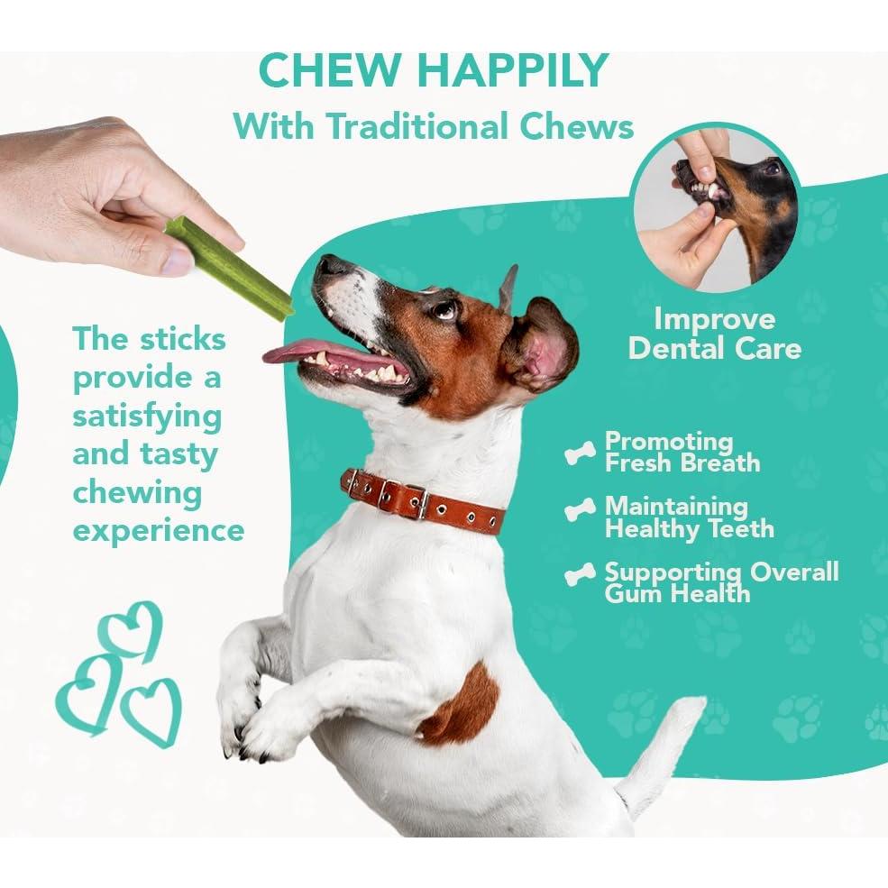 Palitos Dentales Veganos ReThink Pet - 3 Paquetes de 21 Palitos