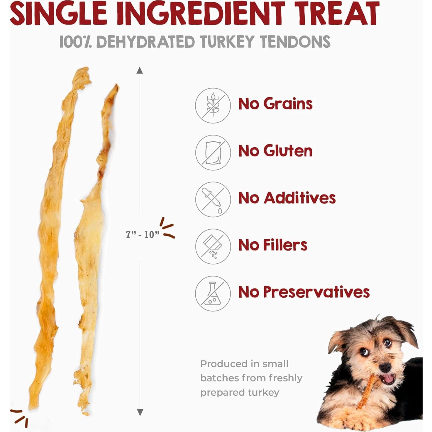 Tendones de Pavo para Perros Riley's 113.4 g 100% Natural