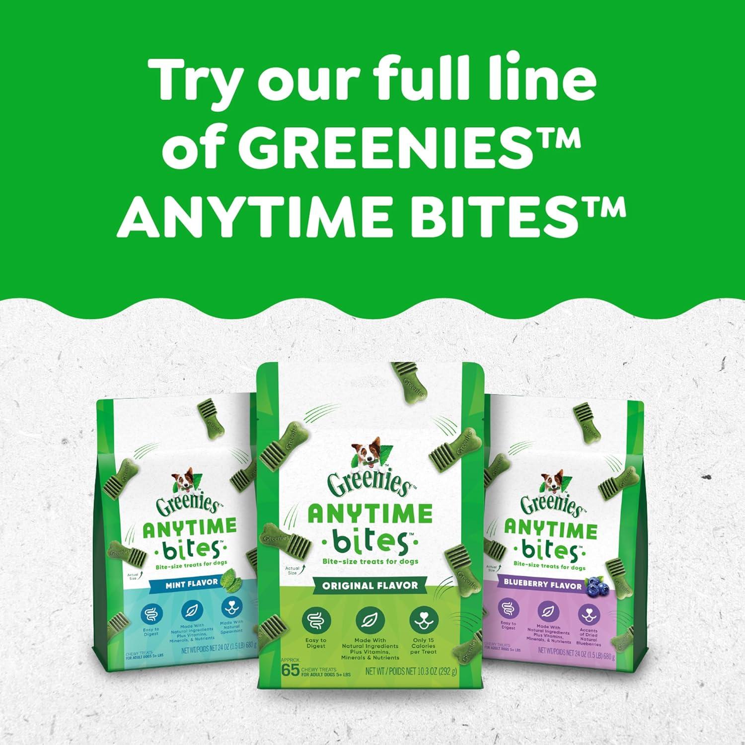 Golosinas Masticables para Perros Greenies Anytime Bites 680g Sabor Arándano