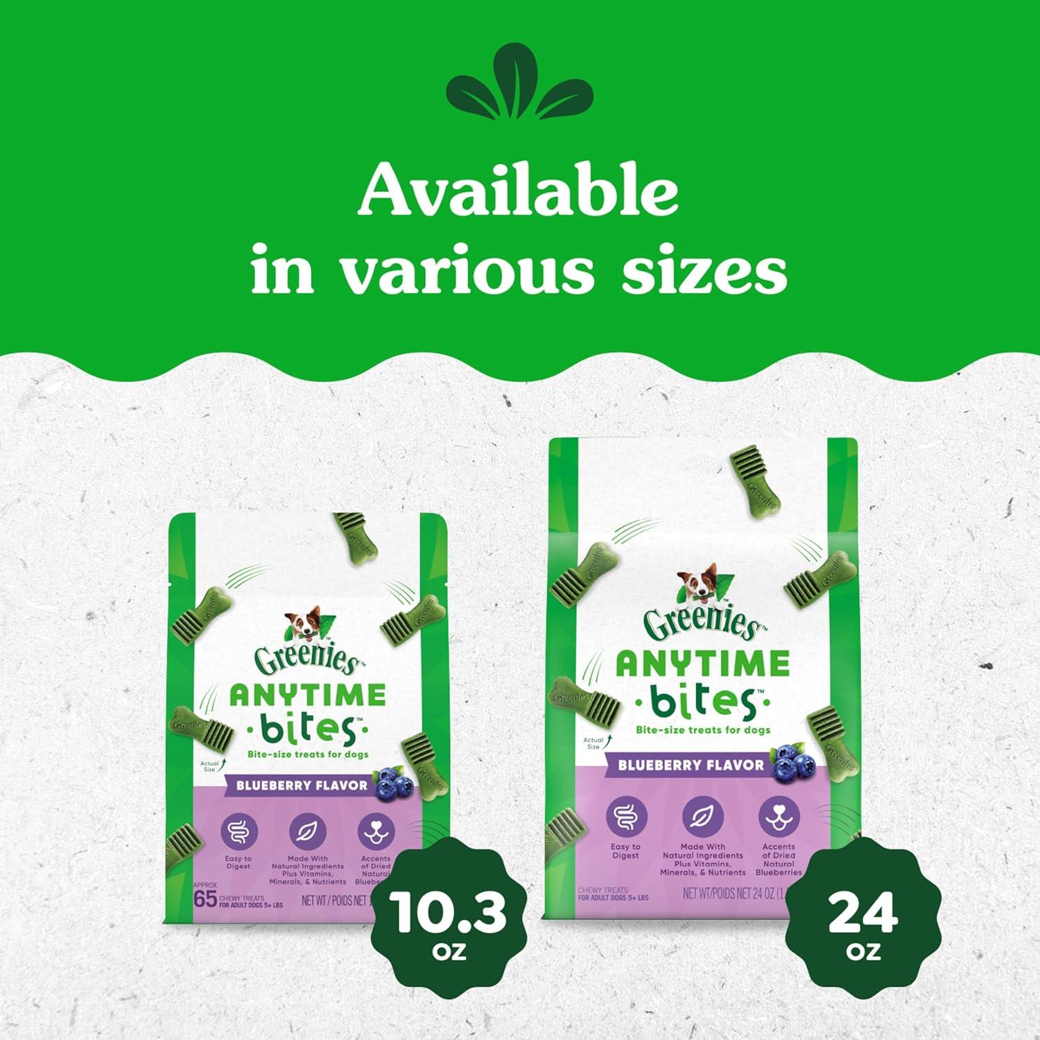 Golosinas Masticables para Perros Greenies Anytime Bites 680g Sabor Arándano