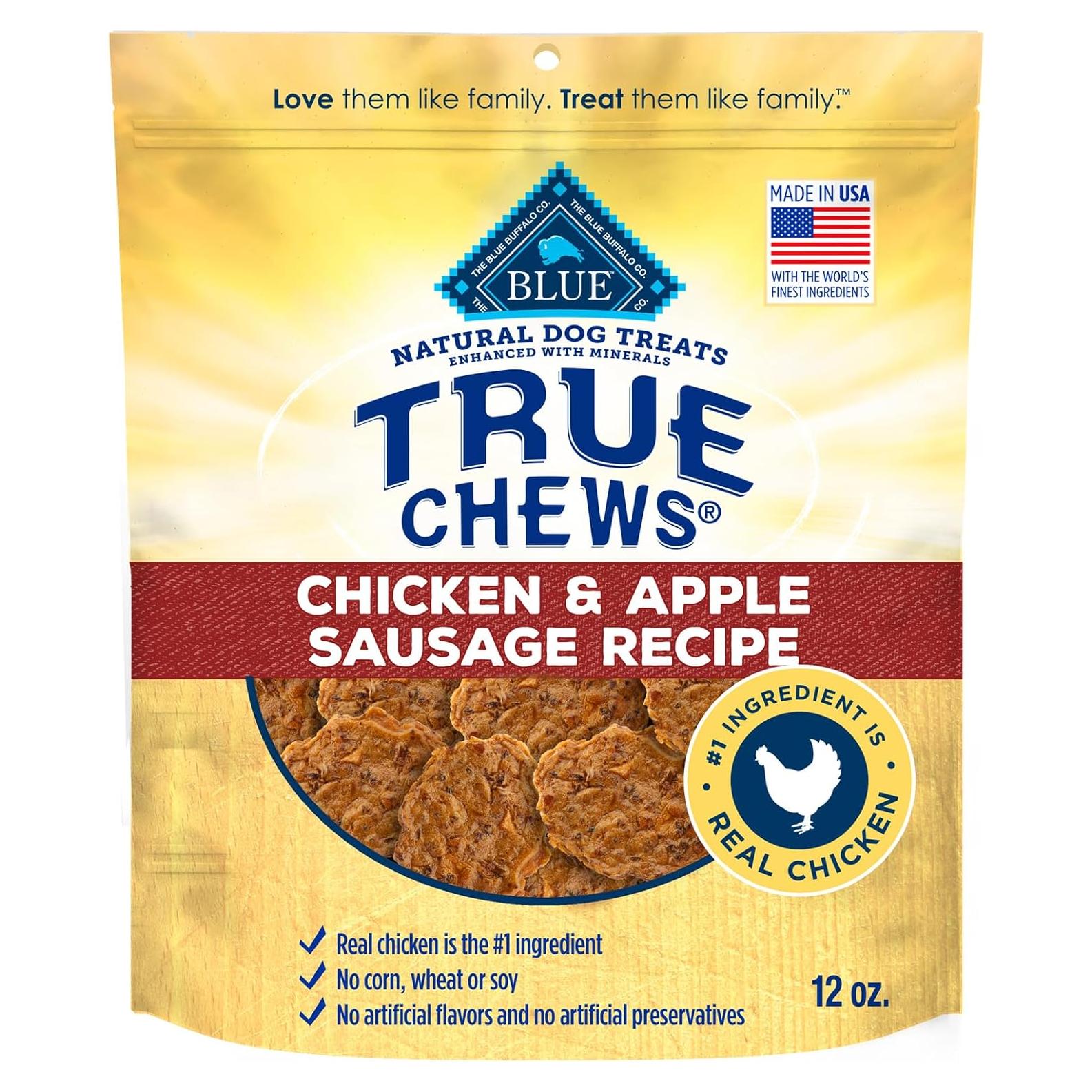 Golosinas Naturales para Perros Blue Buffalo 340g Pollo y Manzana